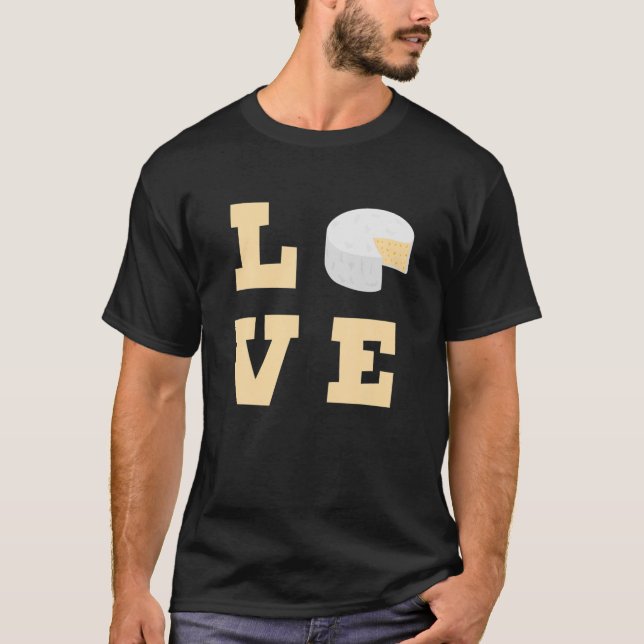 Camiseta Amor Brie Queijo Engraçado Comida (Frente)