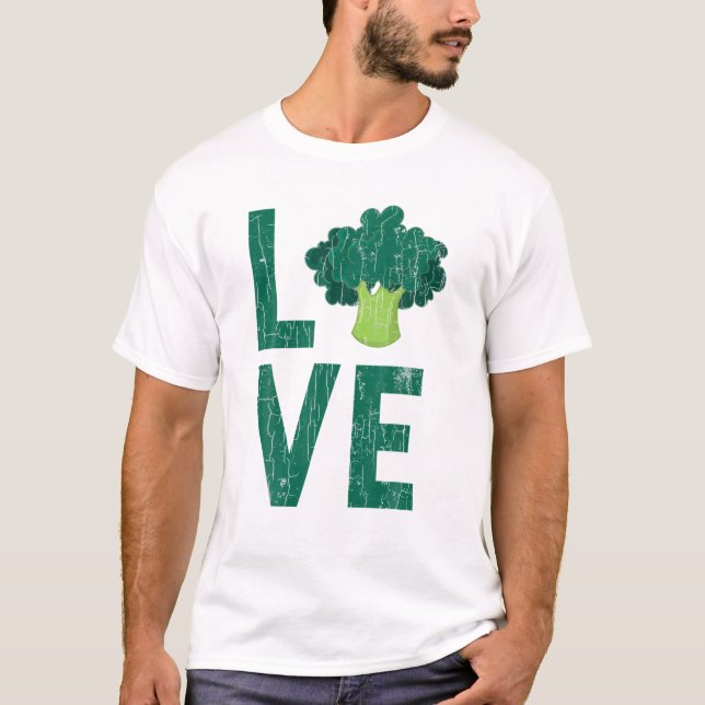 Camiseta Amor Broccoli Funny Vegan Vegetables Gr (Frente)