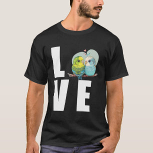 Camiseta Amor Budgie Mãe Budgerigar Parakeet Pássaro