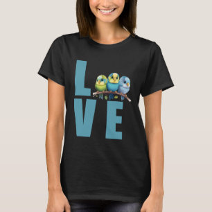 Camiseta Amor Budgie Mãe Budgerigar Parakeet Pássaro 22