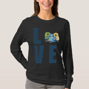 Camiseta Amor Budgie Mãe Periquito Periquito Pássaro 25