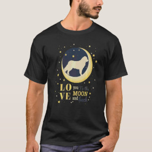 Camiseta Amor Cachorro Da Montanha Bernese À Lua
