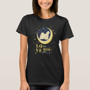 Camiseta Amor Cachorro De Lhasa Apso À Lua