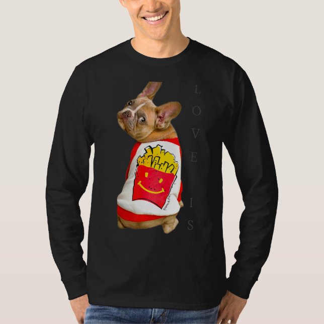 Camiseta Amor Cachorro Francês Francês Mãe Pai Cachorro Cac (Frente)