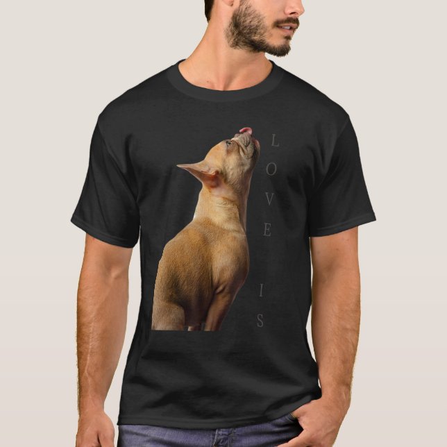 Camiseta Amor Cachorro Francês Francês Mãe Pai Cachorro Cac (Frente)