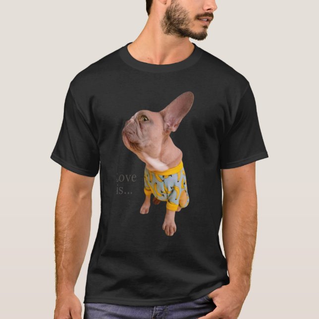Camiseta Amor Cachorro Francês Francês Mãe Pai Cachorro Cac (Frente)