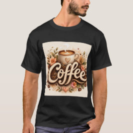 Camiseta Amor Café Floral