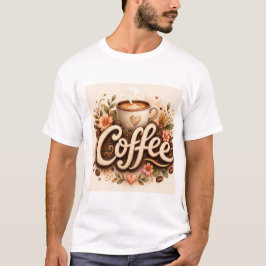 Camiseta Amor Café Floral