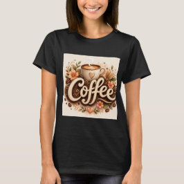 Camiseta Amor Café Floral