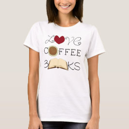 Camiseta Amor, Café, Livros