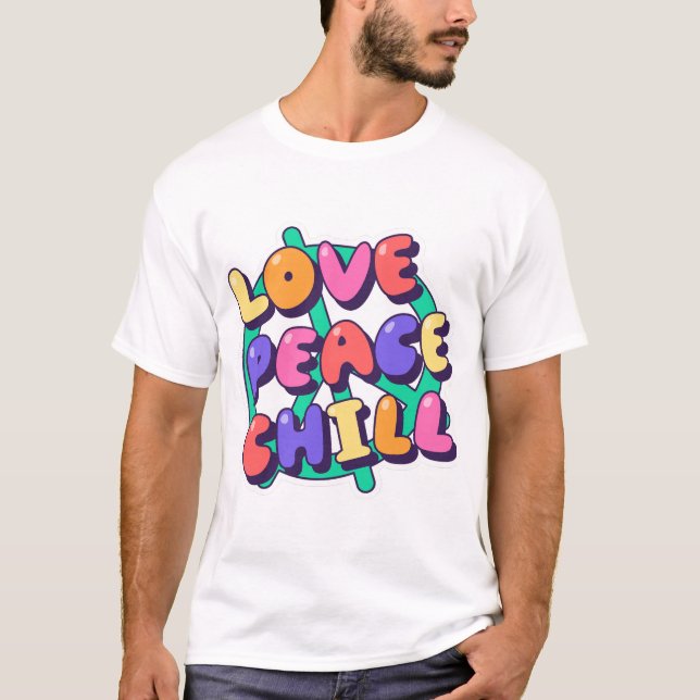 Camiseta Amor, Calafrio, Groovy Vibes Art (Frente)