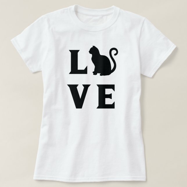Camiseta Amor Cat (Frente do Design)