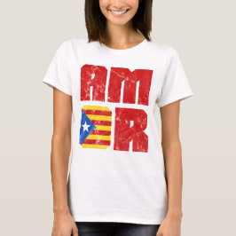 Camiseta Amor Catalão, Catalonia Estelada Flag