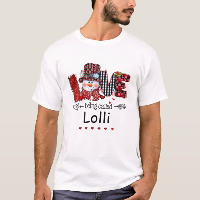 Camiseta Amor Chamado Lolli Snowman Red Plai (Frente)
