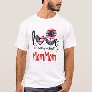 Camiseta Amor Chamado Mãe Americana Bandeira Patriótica 4