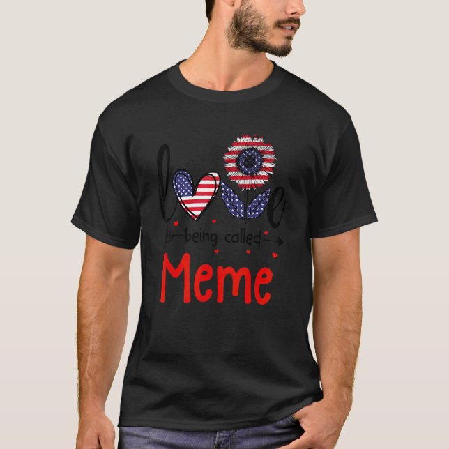 Camiseta Amor Chamado Meme American Flag Patriotic 4th (Frente)