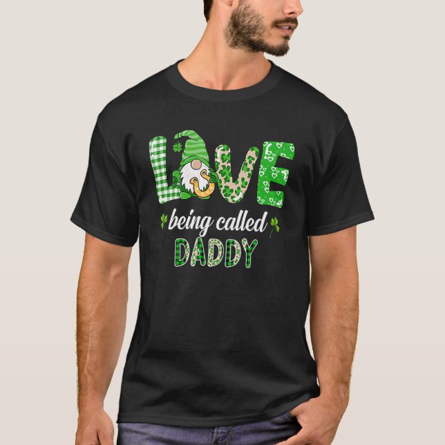 Camiseta Amor Chamado Pai Gnomo Xadrez St Patricks Da (Frente)