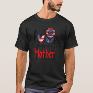 Camiseta Amor Chamado Patriótico de Bandeira Mãe Americana