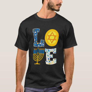 Camiseta Amor Chanukah Hanukkah Dons Engraçados para Homens