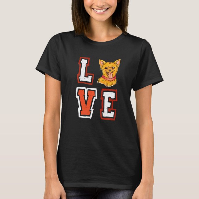 Camiseta Amor, Chihuahua Animal Pup Puppy Pet Dog Proprietá (Frente)
