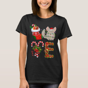 Camiseta Amor Chinchilla Natal Luzes Led Santa Hat Chr