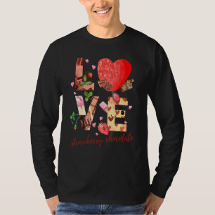 Camiseta Amor Chocolate de Morango Chocolate Docinho