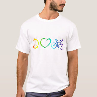 Camiseta amor & ciclismo da paz