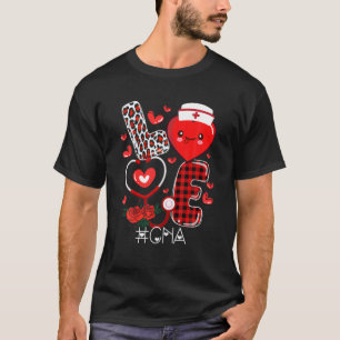 Camiseta AMOR CNA Life Leopard Red Xadrez Nuring Namorados'