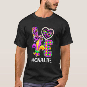 Camiseta Amor Cna Vida Mardi Gras Enfermeira Família Combi