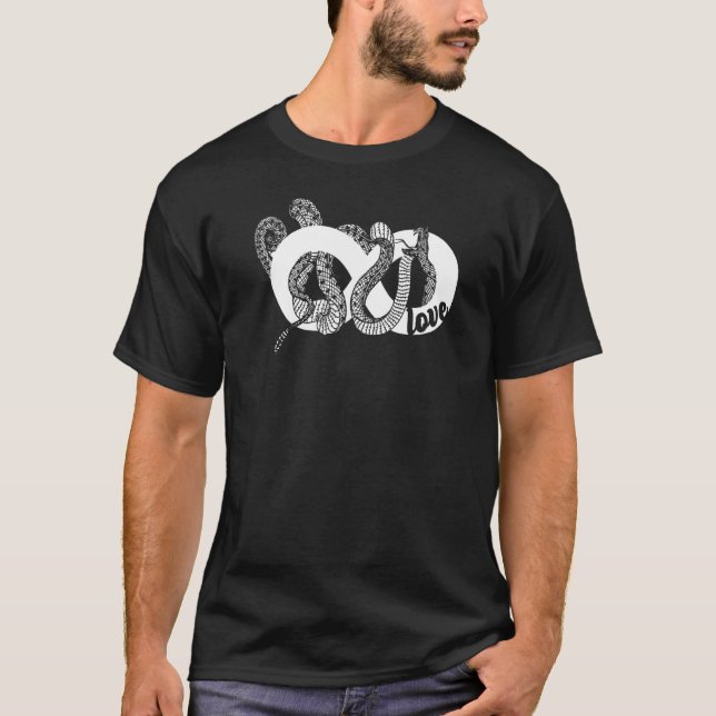 Camiseta Amor Cobras Símbolo Infinito Animais Répteis Natur (Frente)