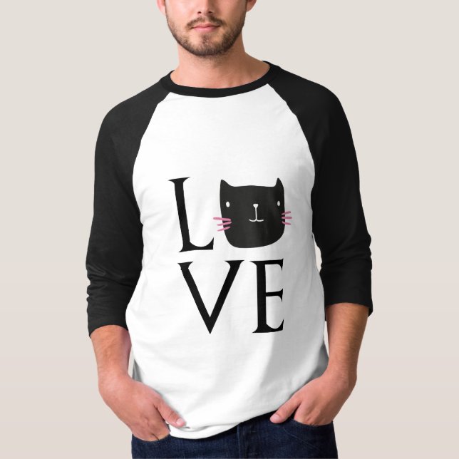 CAMISETA AMOR COFÉ DE GATO (Frente)