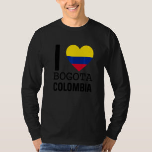 Camiseta Amor Colômbia Bogotá Lembrança Bandeira Mapa Colom