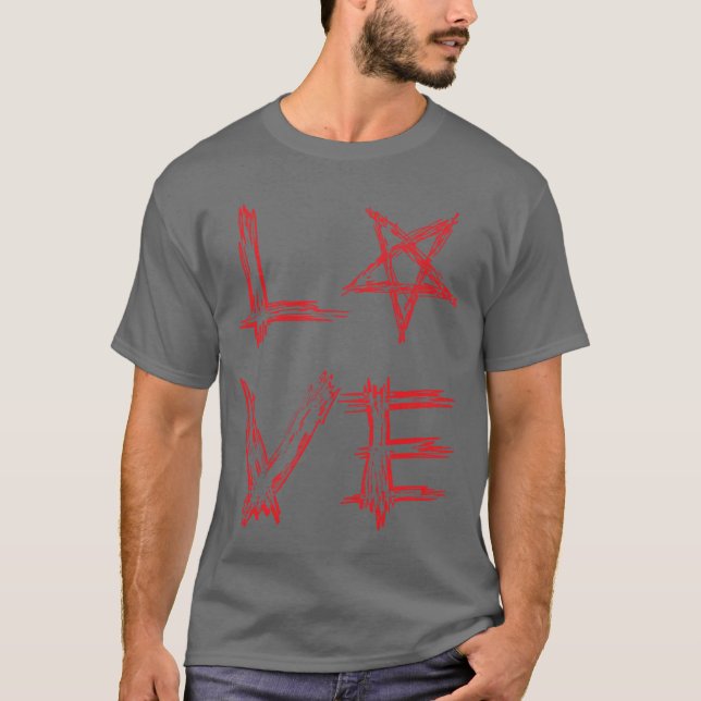 Camiseta AMOR com a família Pentagram (Frente)