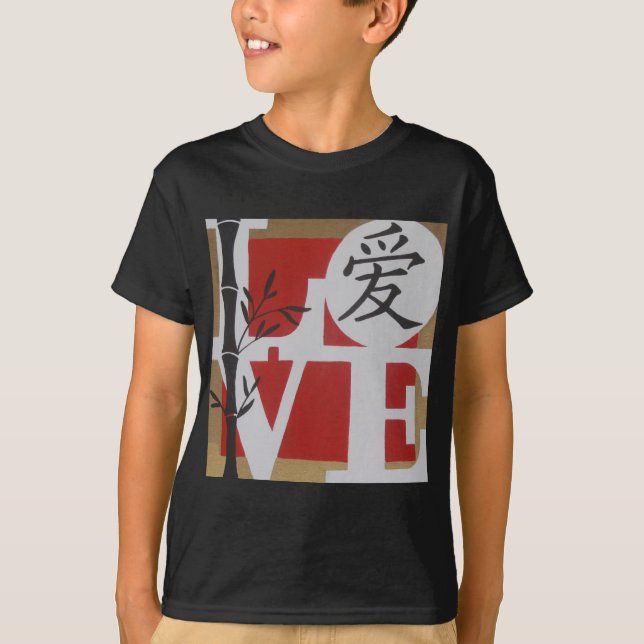 Camiseta AMOR com caráter chinês (Frente)