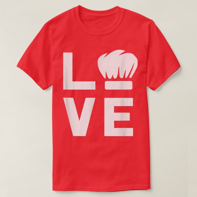 Camiseta Amor Com Chef Que Cozinhar Engraçado Cozinha TGift (Frente do Design)