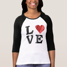 Camiseta AMOR com coração