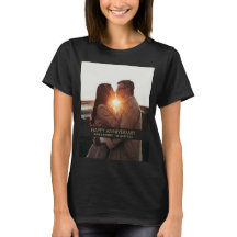 Amor com foto do aniversário moderno