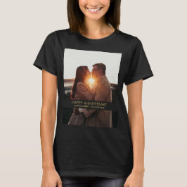 Camiseta Amor com foto do aniversário moderno