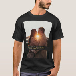 Camiseta Amor com foto do aniversário moderno