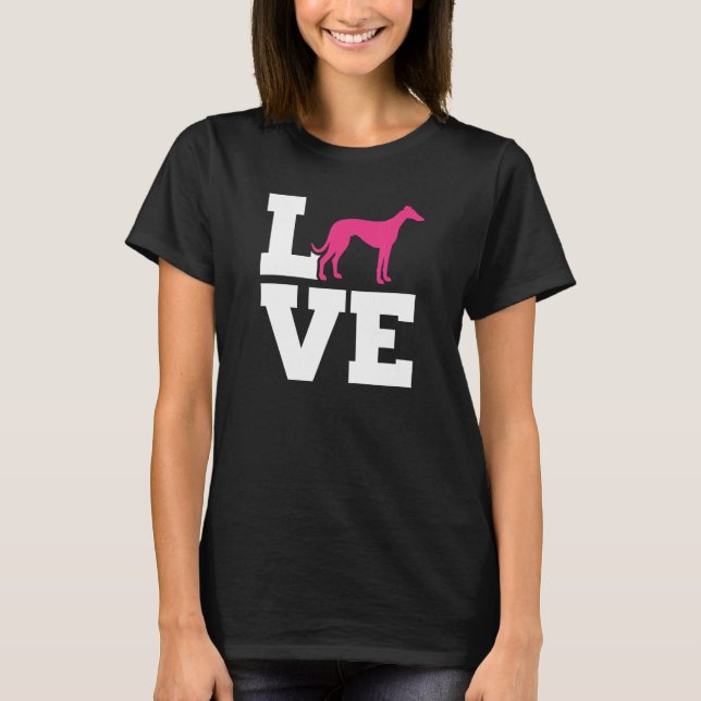 Camiseta Amor com Greyhound italiano (Frente)