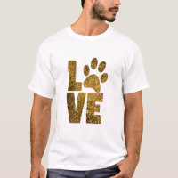 AMOR COM IMPRESSÃO DE PATAS EM GLAM GOLD
