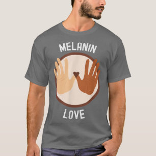 Camiseta Amor com Melanina, Orgulho Negro História Negra Mê