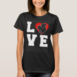 Camiseta Amor com Roedor de Esquilo Bonito