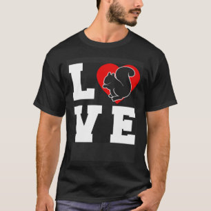 Camiseta Amor com Roedor de Esquilo Bonito