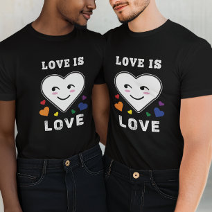 Camiseta Amor com Rosto é Orgulho gay LGBTQ