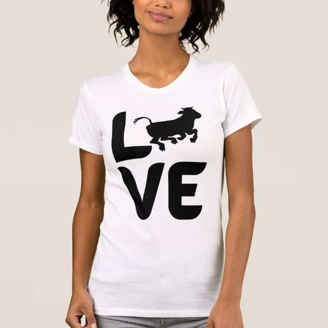 Camiseta Amor com Vaca como O (Frente)