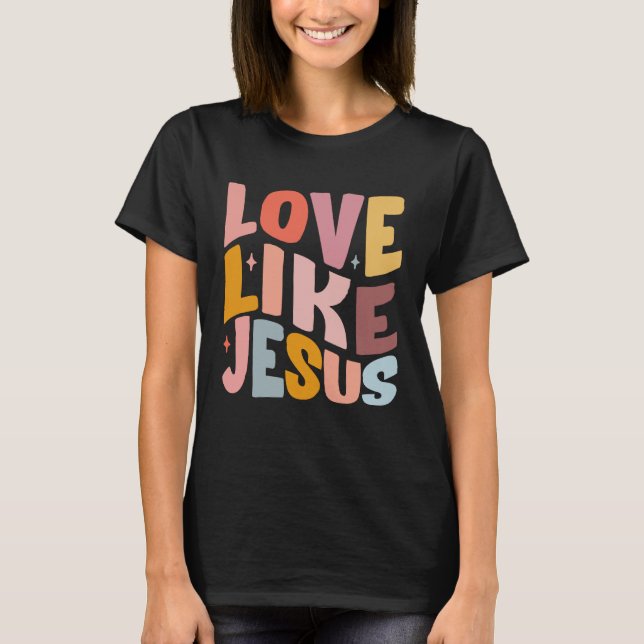 Camiseta Amor Como Jesus Bíblia Cristã Verso Pré-Disquete 1 (Frente)