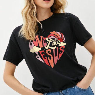 Camiseta Amor como Jesus Camisa, Camisa-T-Mulher