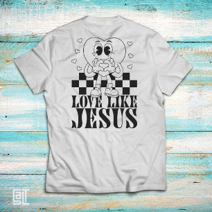 Camiseta Amor Como Jesus Coração Bonito Fazendo Coração com