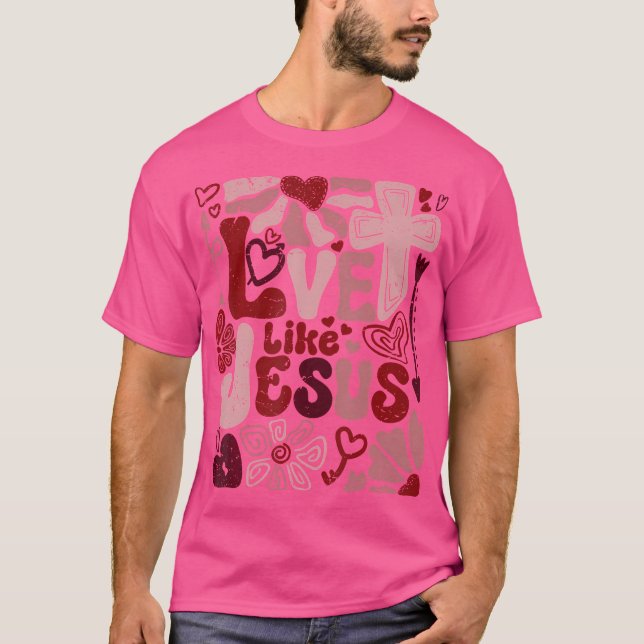 Camiseta Amor Como Jesus Deus Religioso Cruz Cristã Boho (Frente)